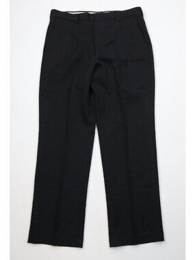 Vintage 70s Streetwear Mens 36x32 Knit Flared Wide Leg Chino Pants Black USA